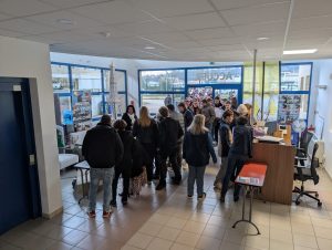 files d'attente à l'ouverture des journée portes ouvertes du BTP CFA Drôme Ardèche
